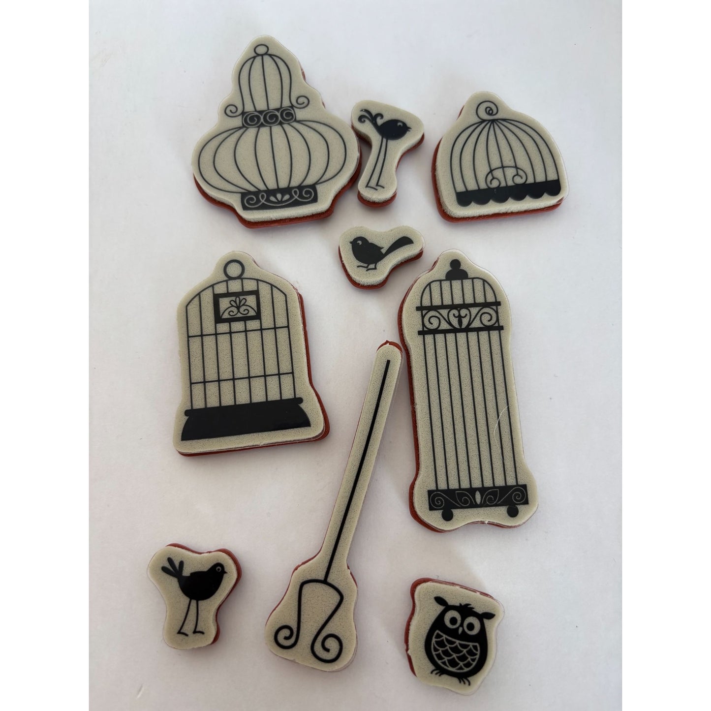 Stampin Up Clear Mount Rubber Stamp Set Aviary Birdcages Birds Owl Card Making 9