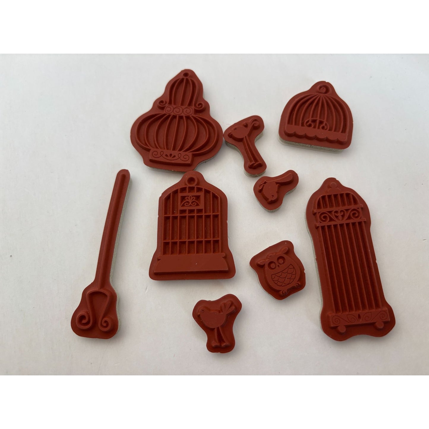 Stampin Up Clear Mount Rubber Stamp Set Aviary Birdcages Birds Owl Card Making 9