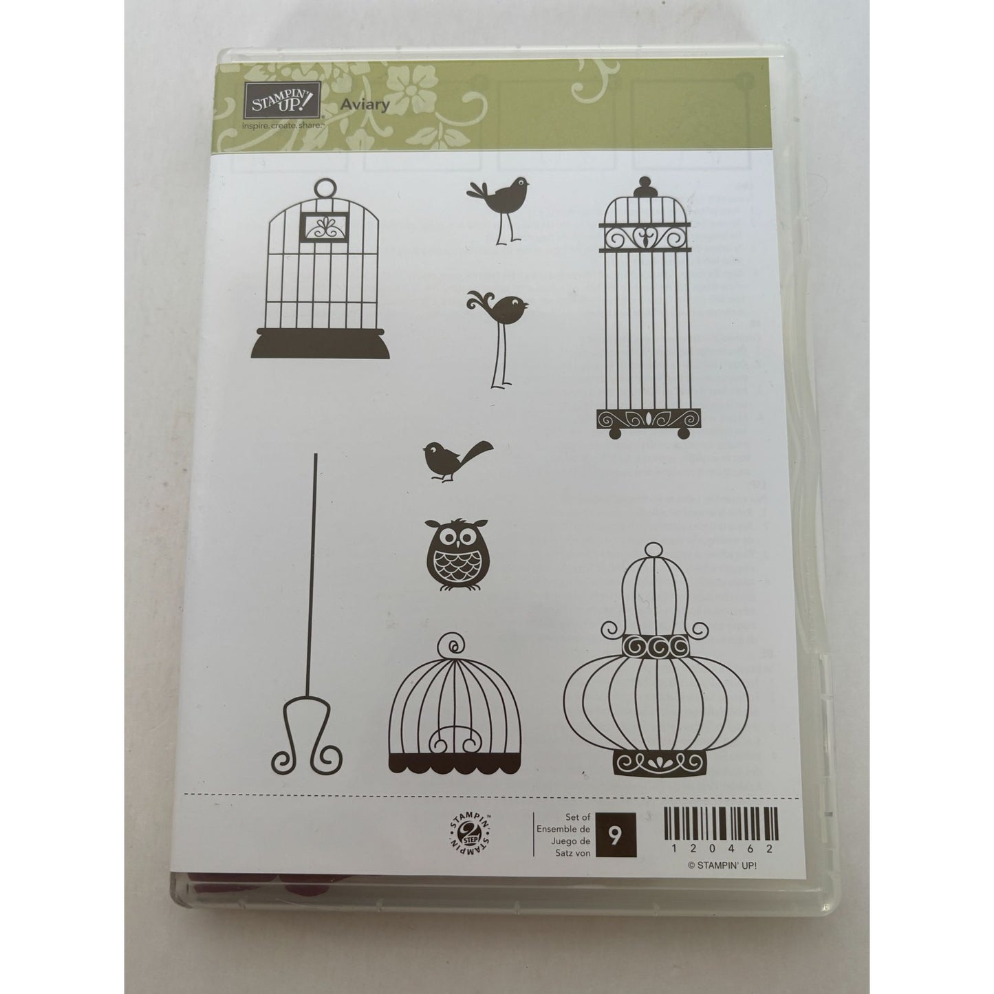 Stampin Up Clear Mount Rubber Stamp Set Aviary Birdcages Birds Owl Card Making 9