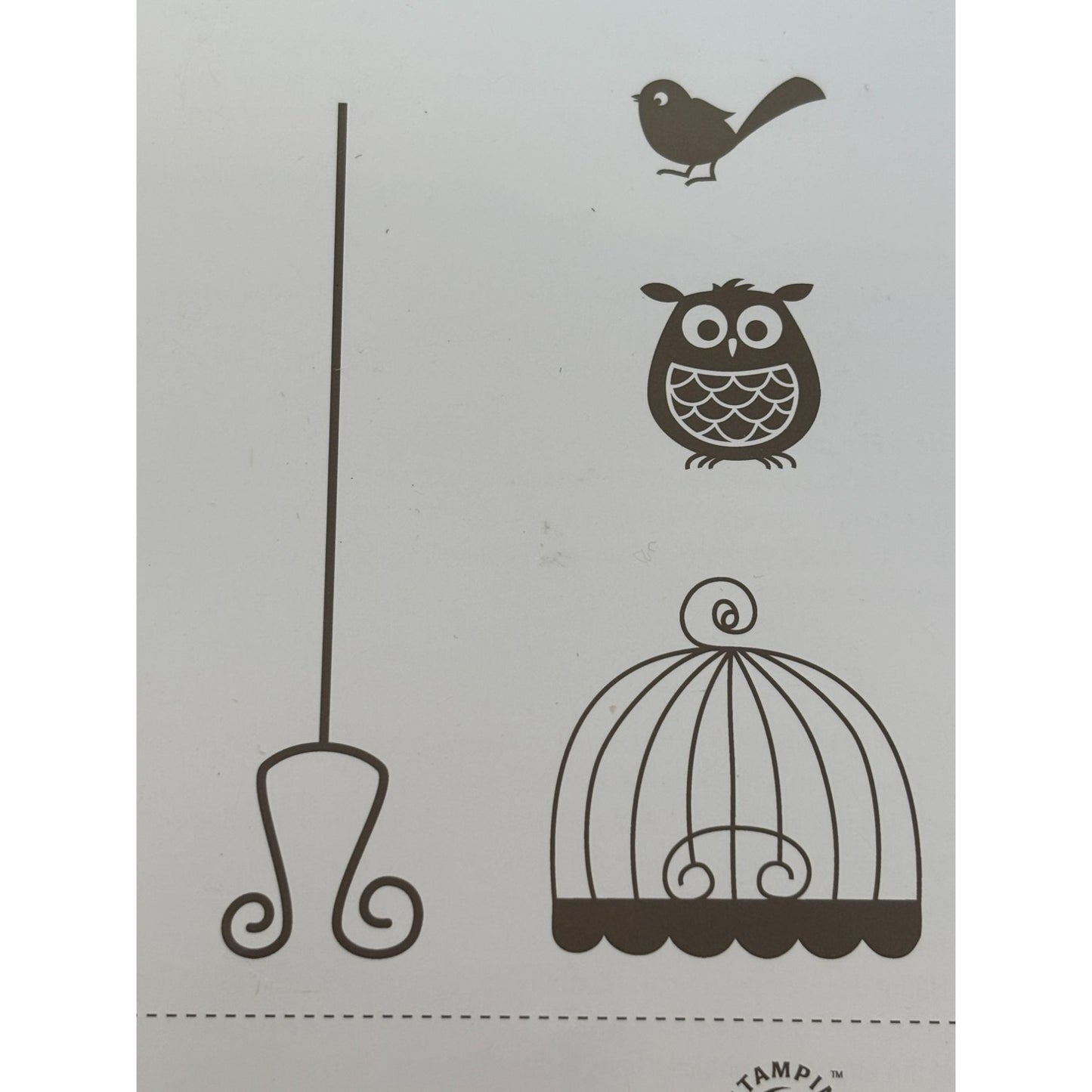 Stampin Up Clear Mount Rubber Stamp Set Aviary Birdcages Birds Owl Card Making 9