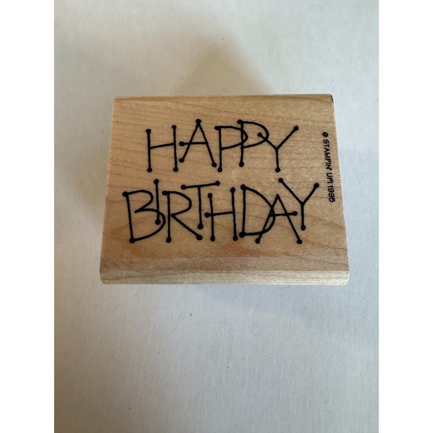 Stampin Up Rubber Stamp Happy Birthday Card Making Words Words Sentiment Wood