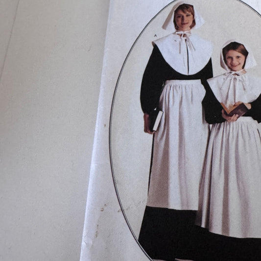 McCalls Sewing Pattern 2337 Pilgrim Costume Colonial Dress Pioneer 20 22 Uncut Halloween Frontier