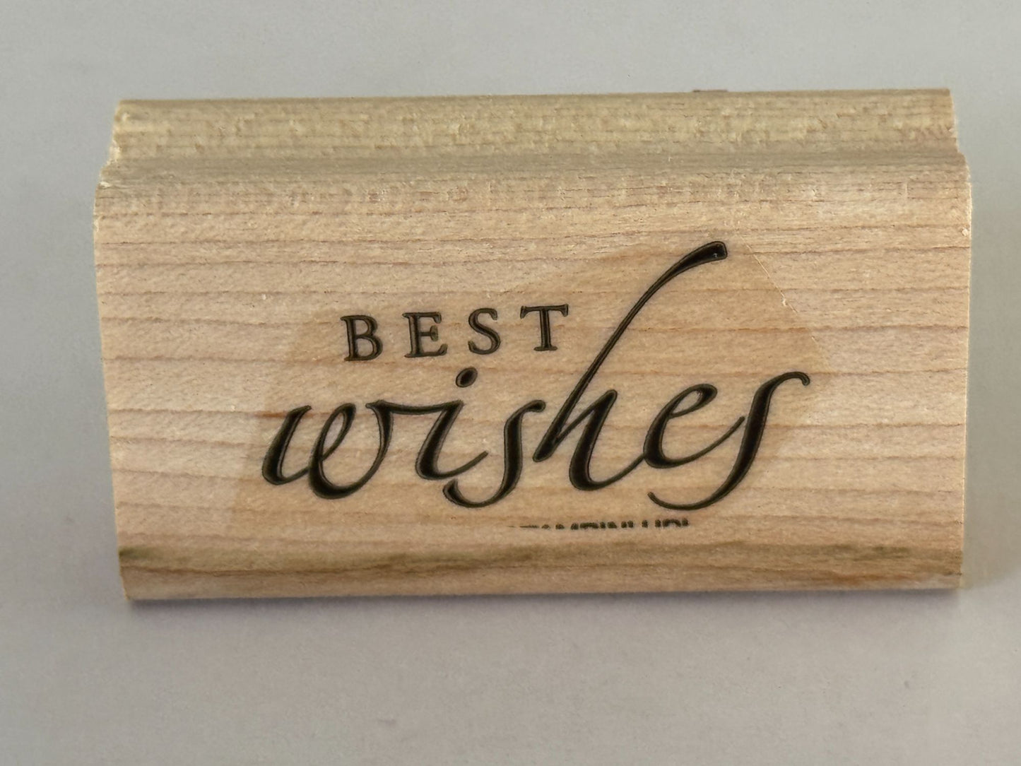 Stampin Up Rubber Stamp Best Wishes Graduation Card Making Words Wedding Wooden
