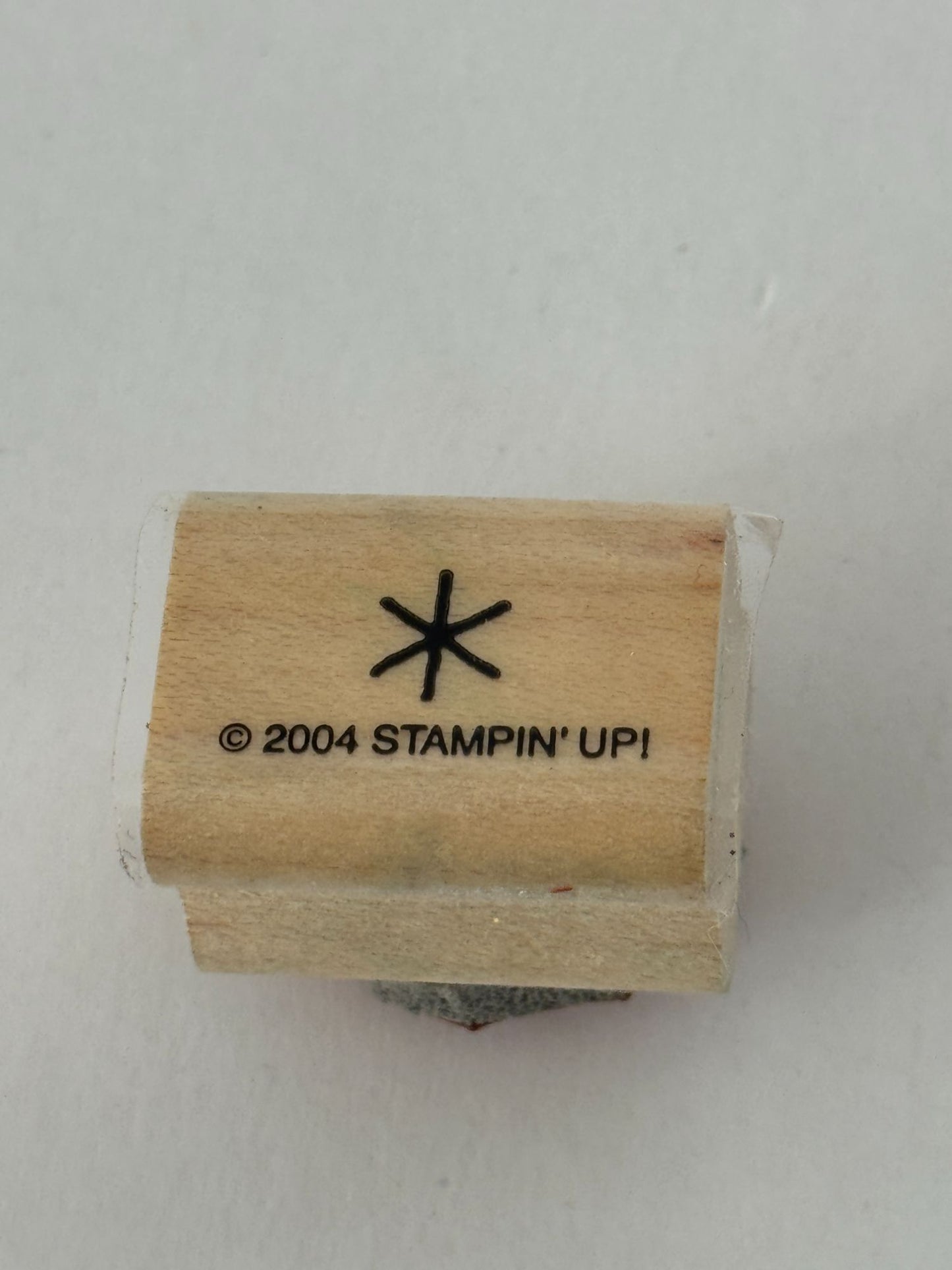 Stampin Up Rubber Stamp Asterisk Symbol Star Card Making Small Wood Mounted