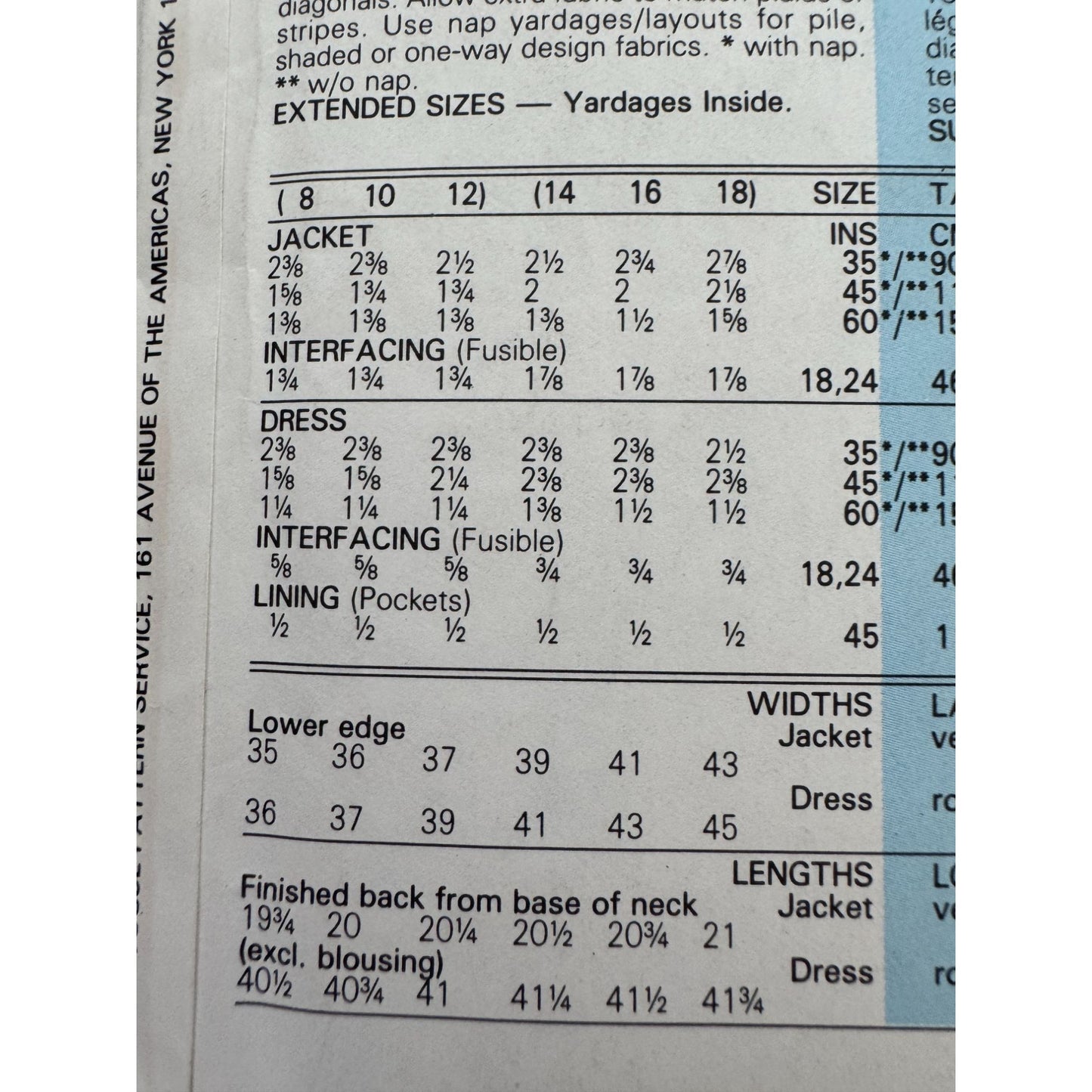 Vogue Sewing Pattern 9632 Misses Jacket Straight Dress 1980s Vintage 8 10 12 UC
