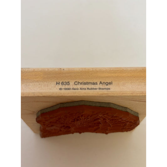 Hero Arts Wood Rubber Stamp Christmas Angel Holiday Card Making Music Religious