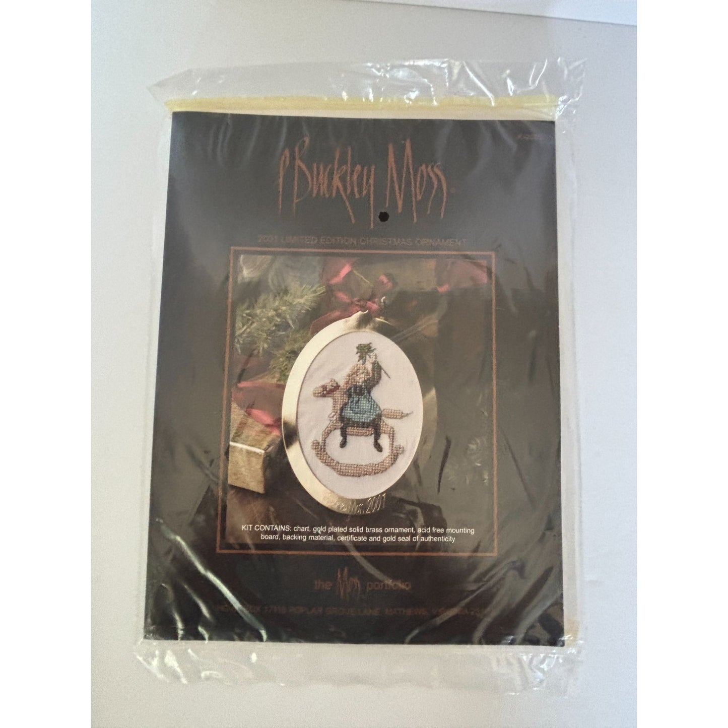 P Buckley Moss Christmas Ornament Kit Girl Rocking Horse Limited Edition 2001