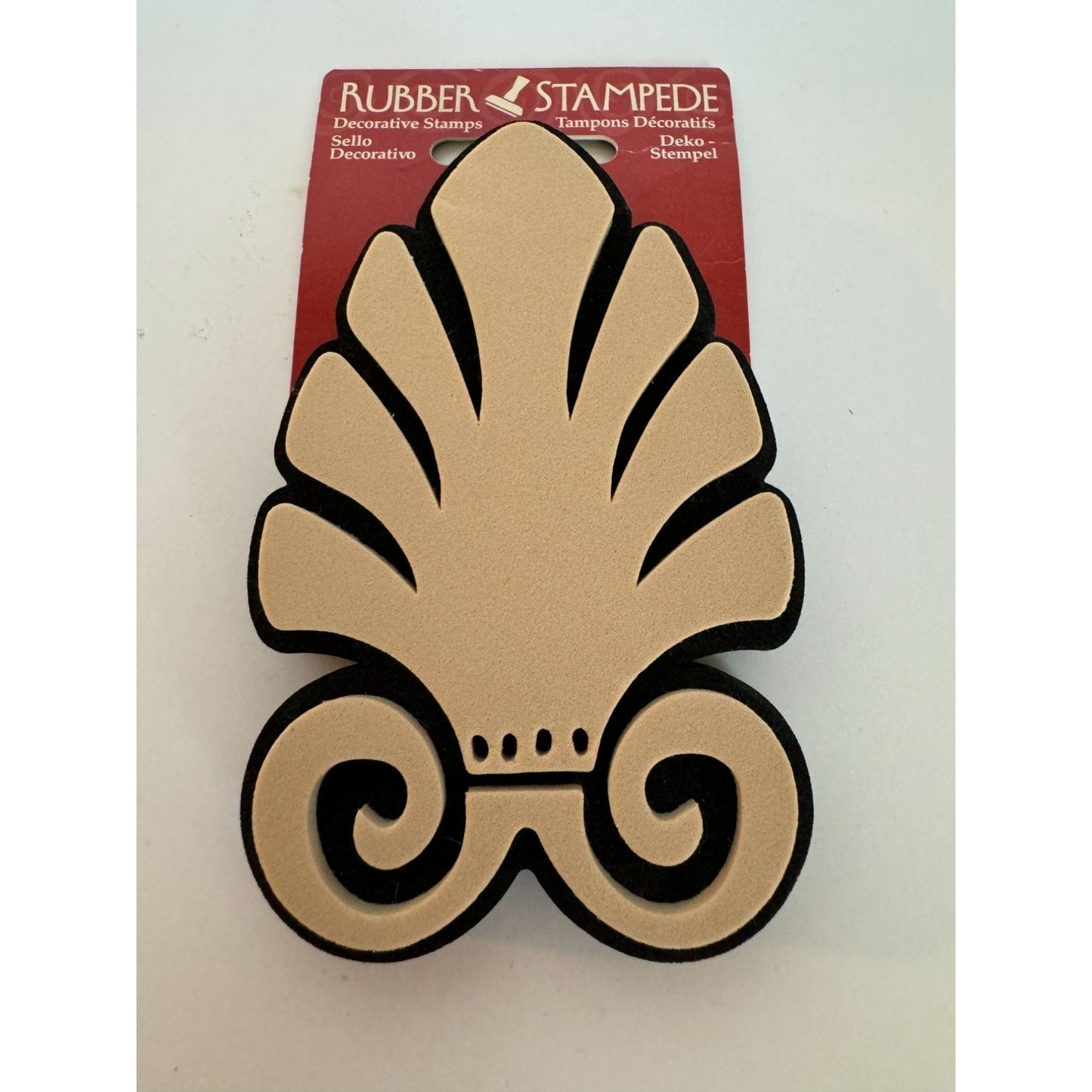 Rubber Stampede Decorative Stamp Foam Gothic Fan Motif Stamp any Surface 4.5 in