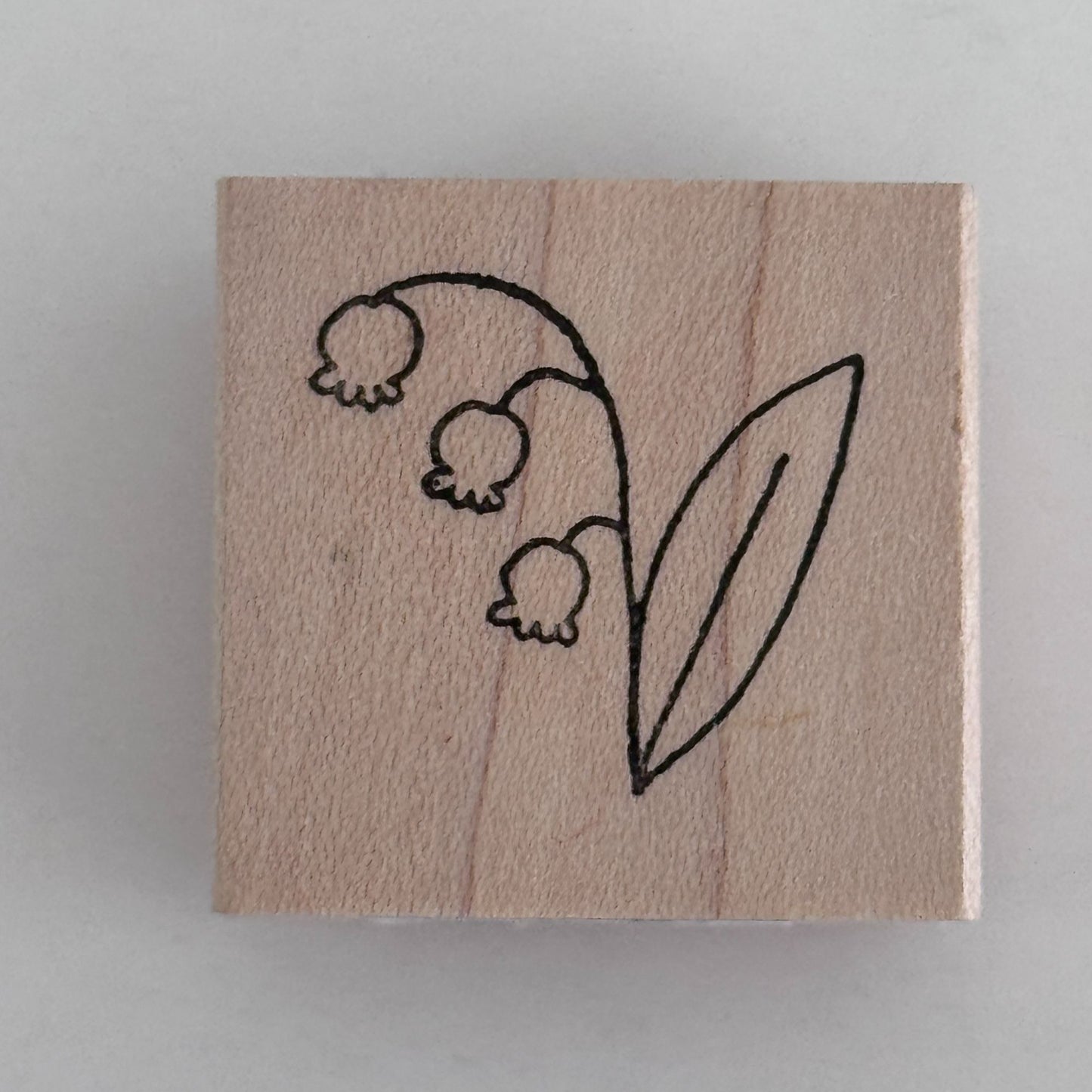 Rubber Soul Stamp Wood Mounted Lily Of The Valley Flower Botanical Cardmaking Spring