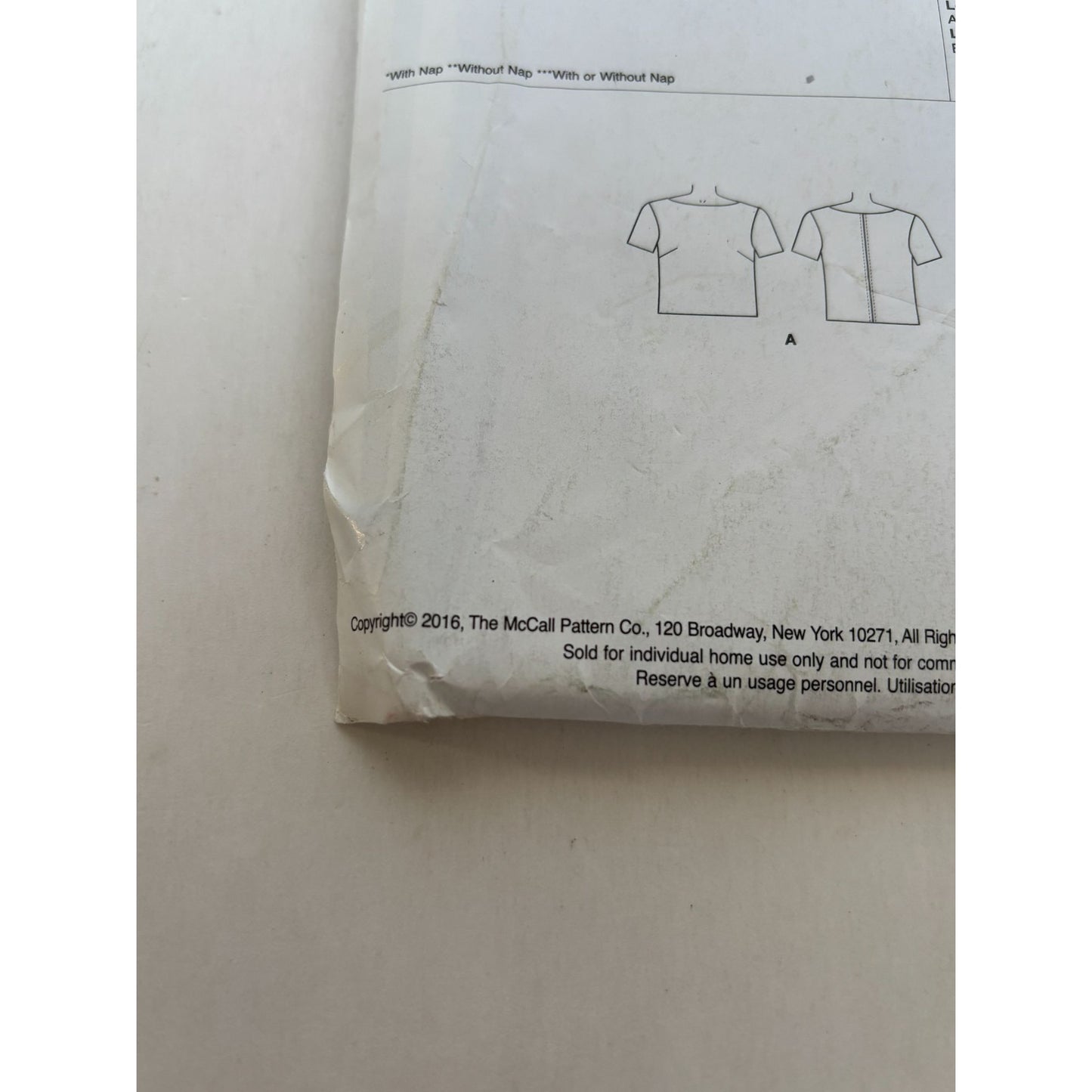 McCalls Sewing Pattern MP668 Round Neck Shirt Top Back Zipper Pants Work 6-14 UC
