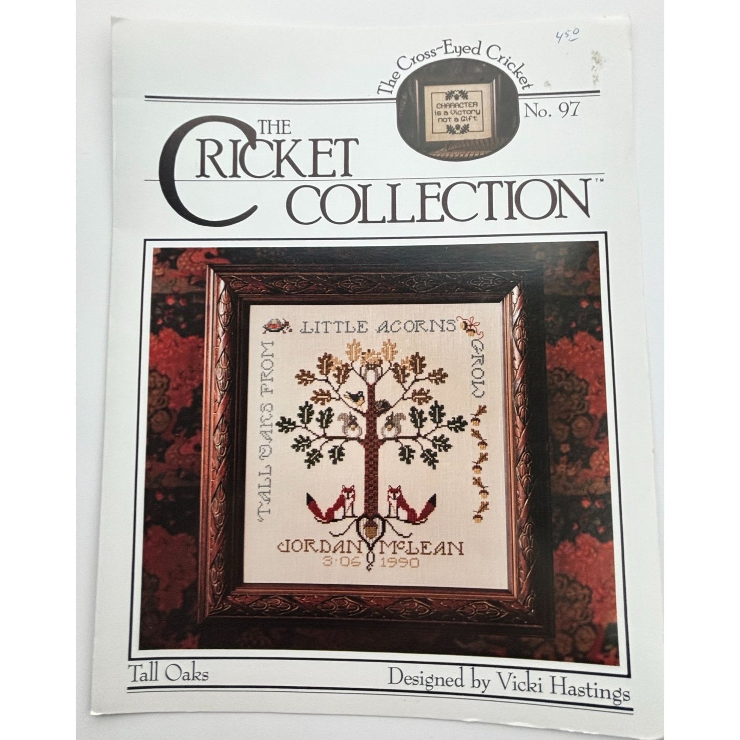 Cross-Eyed Cricket Collection Cross Stitch Pattern Booklet Tall Oaks Tree Woodland Animals Grow 97