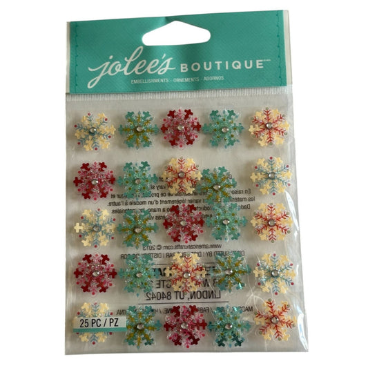 Jolees Boutique Embellishments Snowflake Mini Repeats Christmas Card Making Art