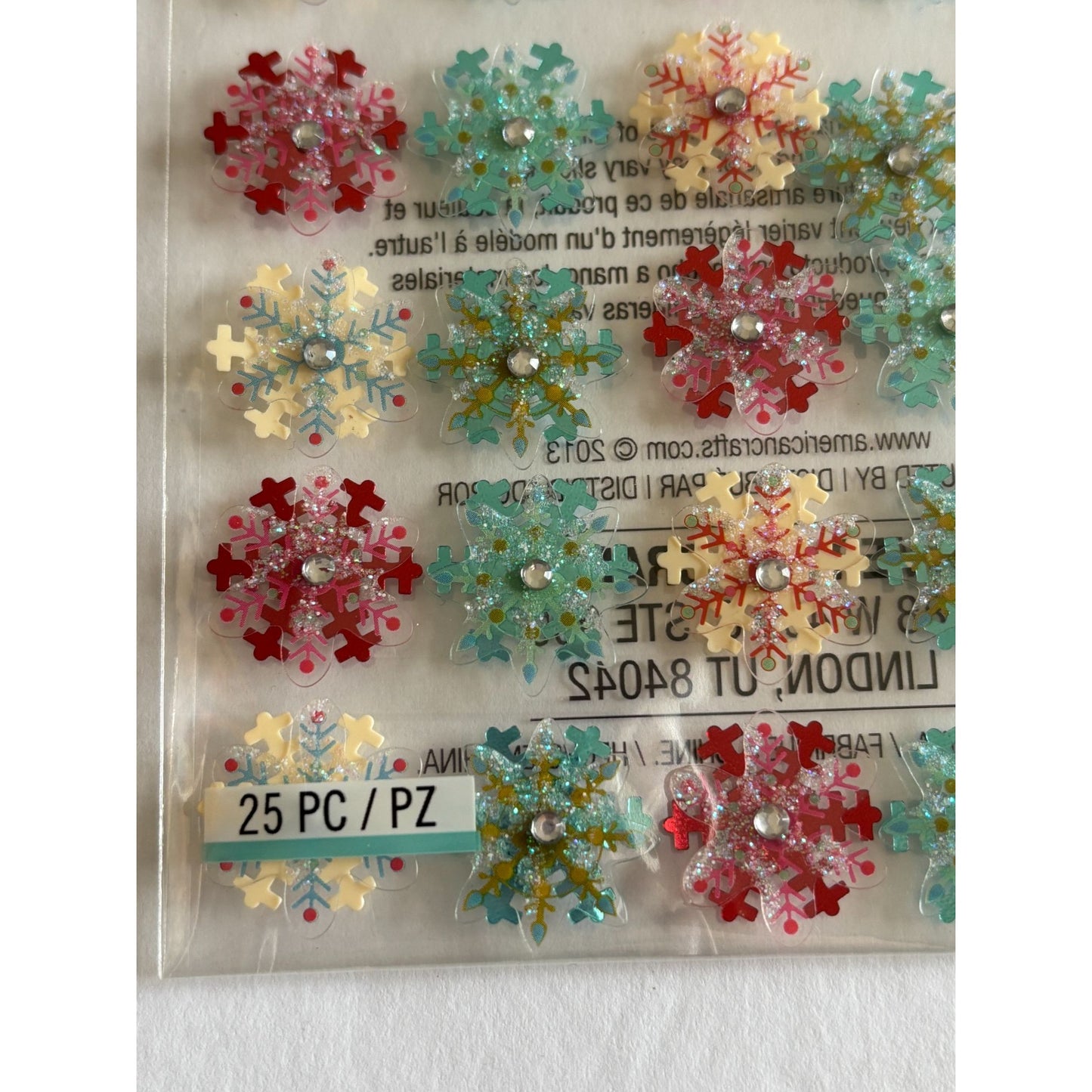 Jolees Boutique Embellishments Snowflake Mini Repeats Christmas Card Making Art