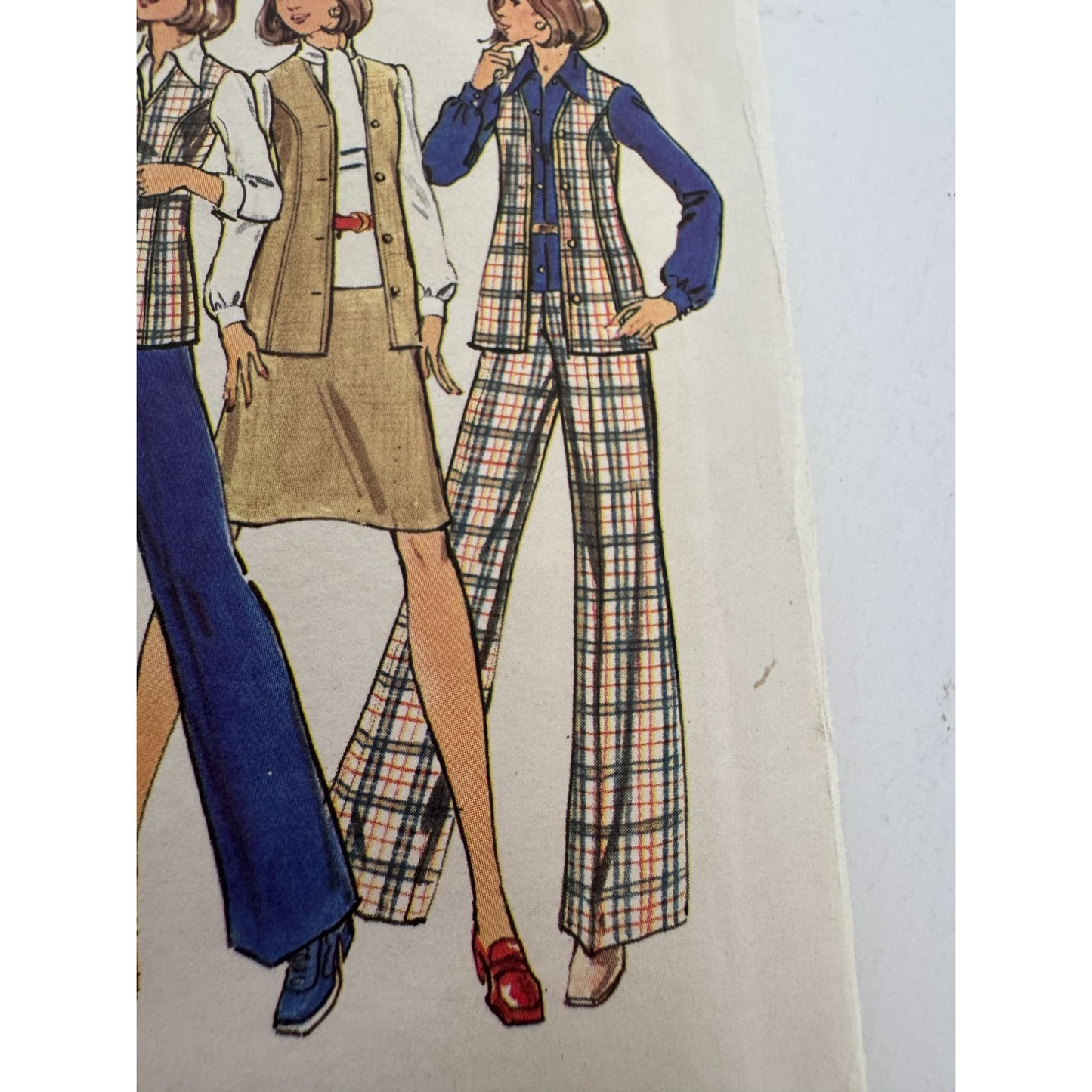 Butterick Pattern 3109 Misses Vest Skirt Pants Shorts 1970s Outfit Size 16.5 UC