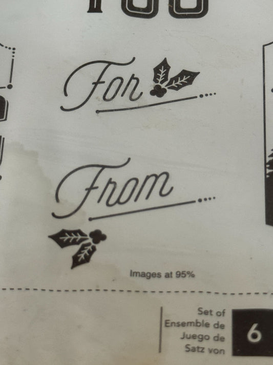 Stampin' Up! Rubber Stamp Set: Merry Little Labels