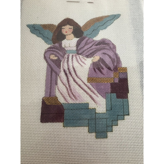 Stitchin Stuff Needlepoint Kit Christmas Angel Joan Thomasson 1990 Canvas New