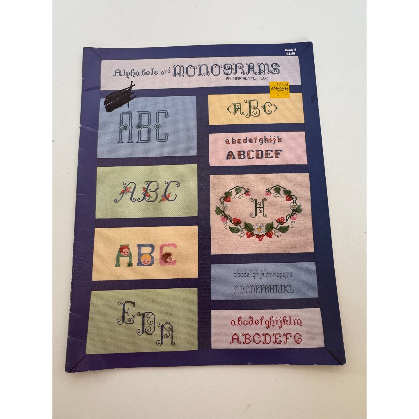 Hutspot House Cross Stitch Pattern Book Alphabets and Monograms 1980s by Tew