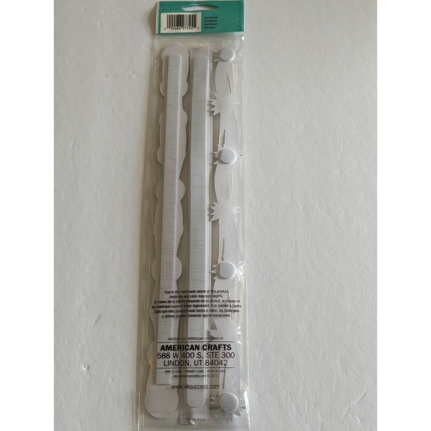 Jolees Boutique Embellishments Baseball Boys Sports Scrapbook 11.5 inch Craft