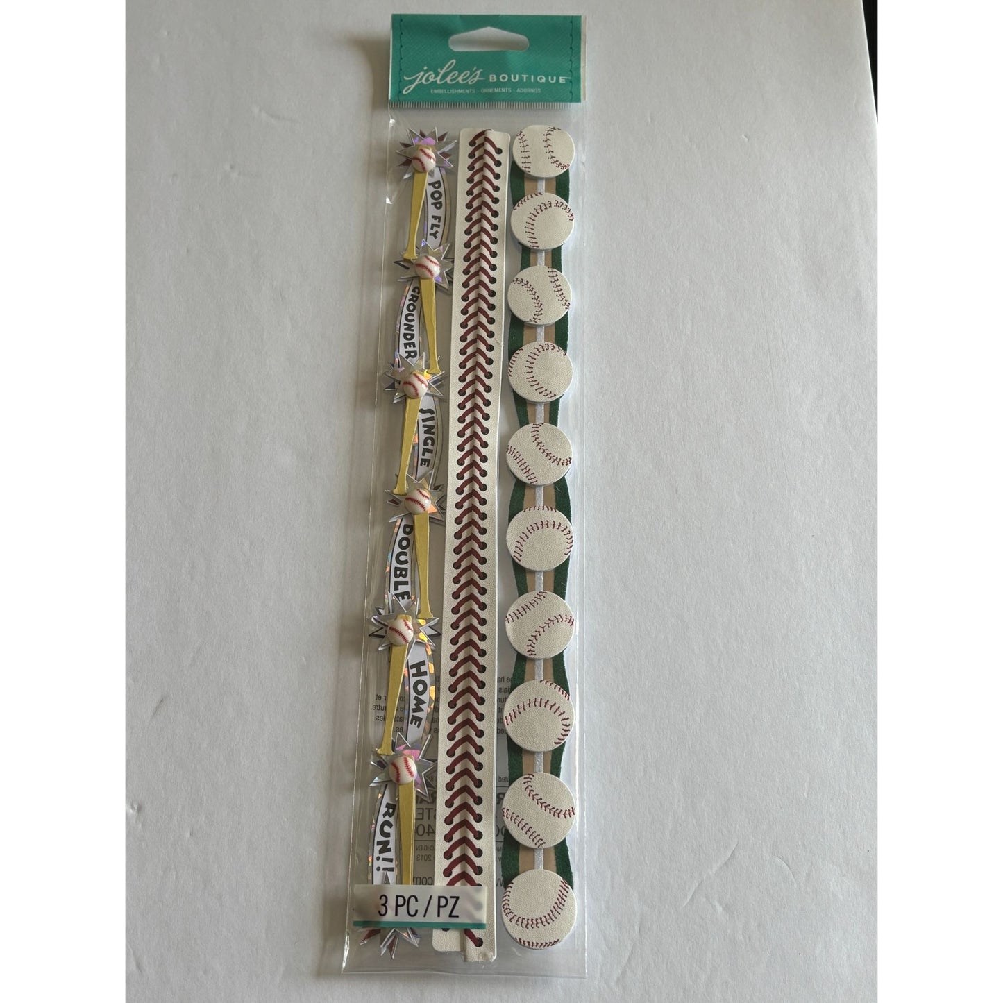 Jolees Boutique Embellishments Baseball Boys Sports Scrapbook 11.5 inch Craft