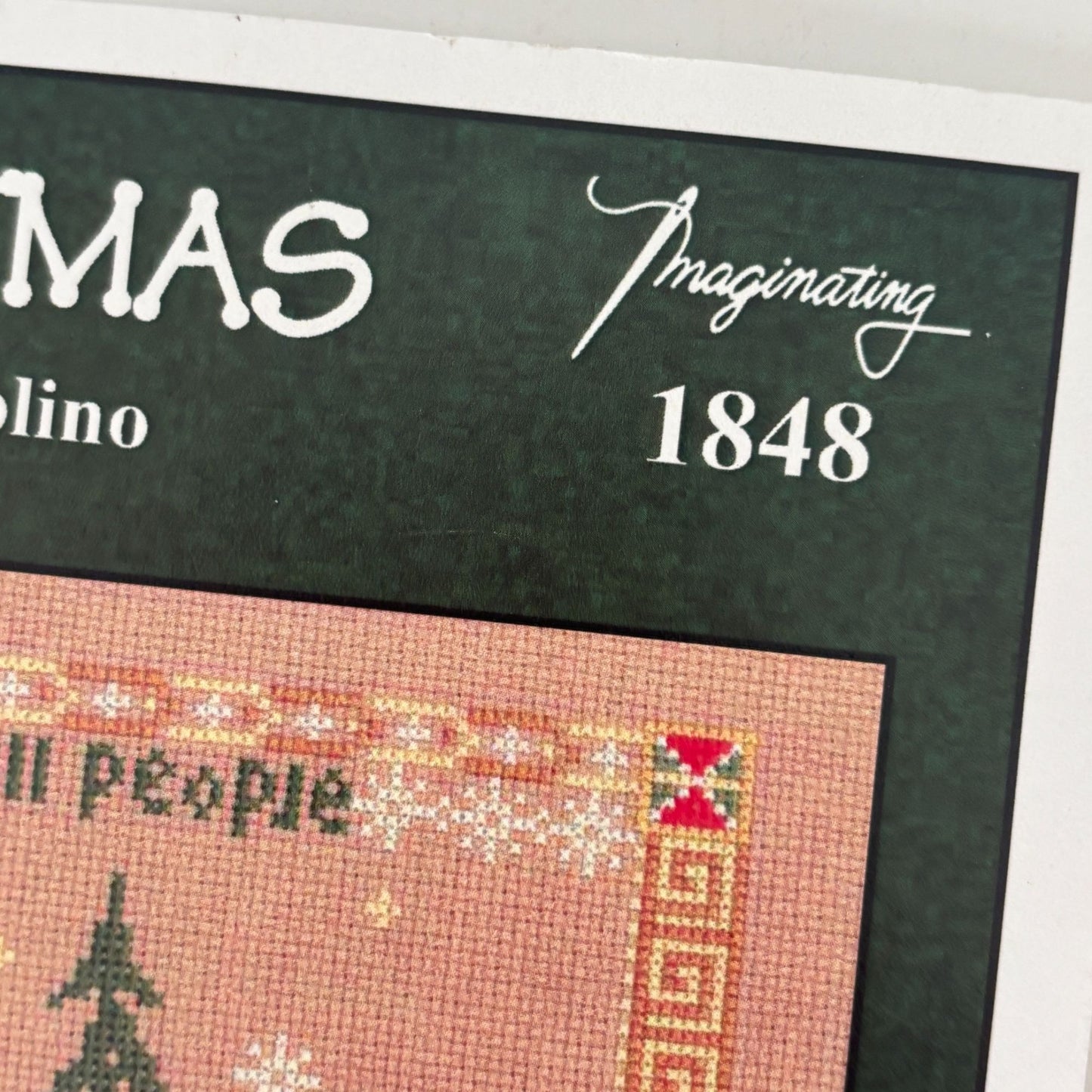 Imaginating Cross Stitch Pattern 1848 Kodiak Christmas Bear Santa Alaska Winter