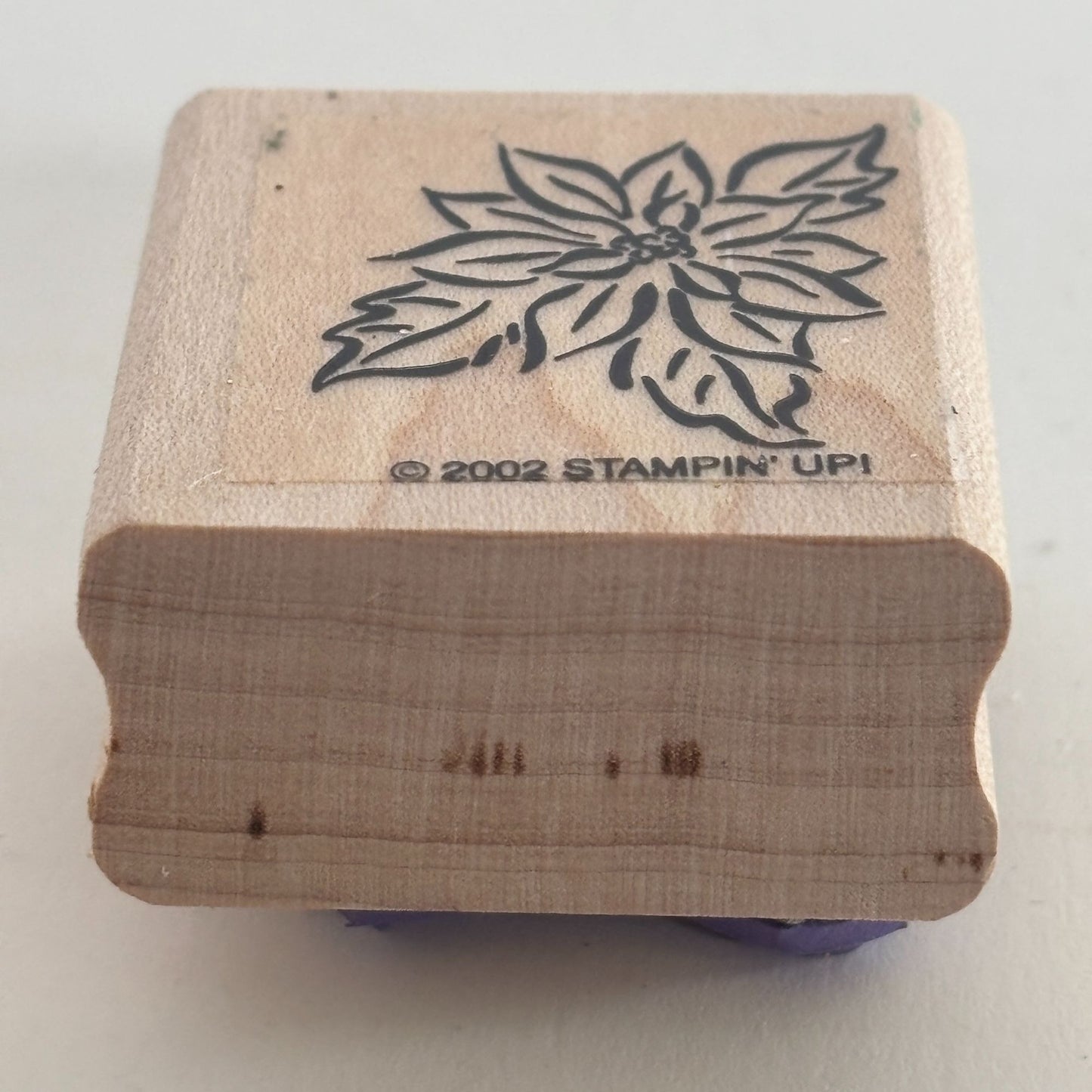 Stampin Up Rubber Stamp Poinsettia Flower Christmas Card Making Holidays Craft