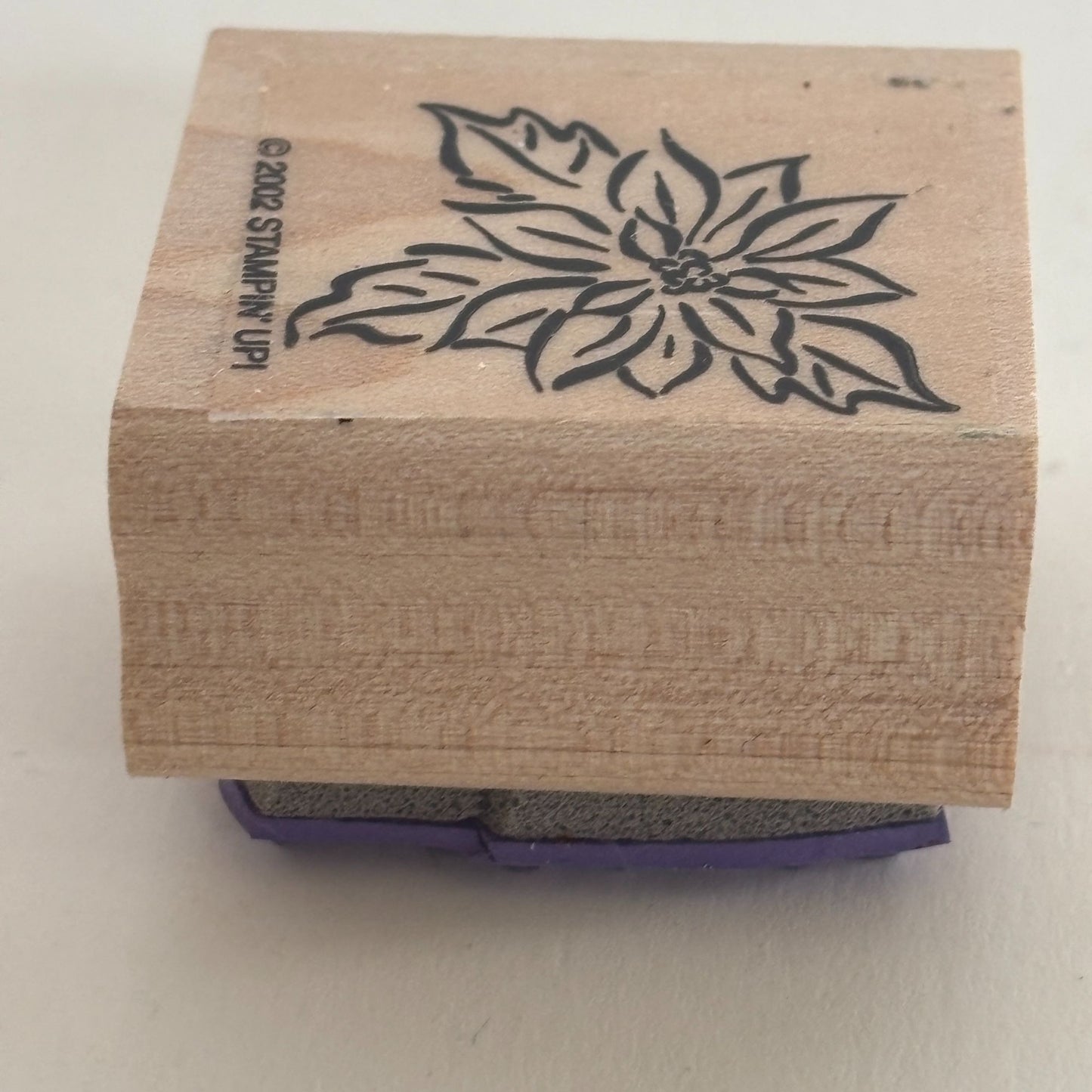 Stampin Up Rubber Stamp Poinsettia Flower Christmas Card Making Holidays Craft