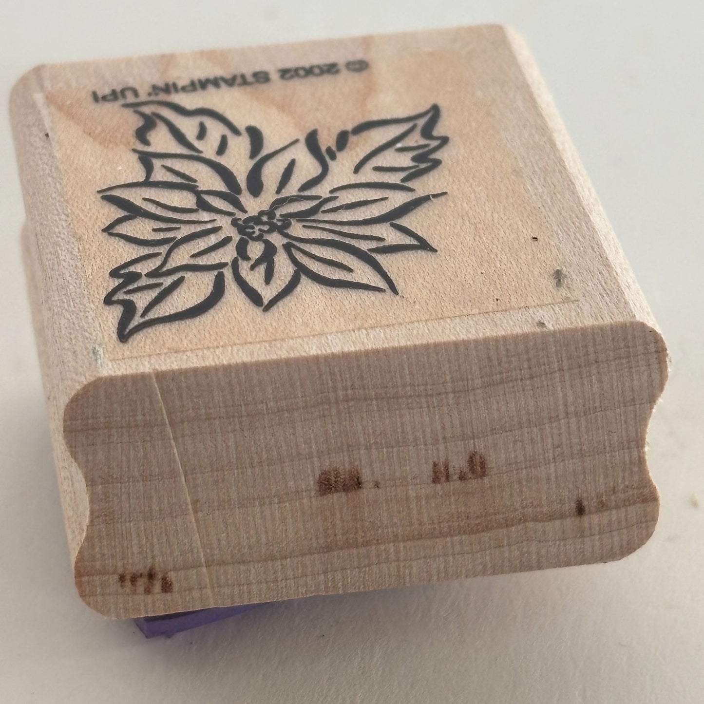 Stampin Up Rubber Stamp Poinsettia Flower Christmas Card Making Holidays Craft