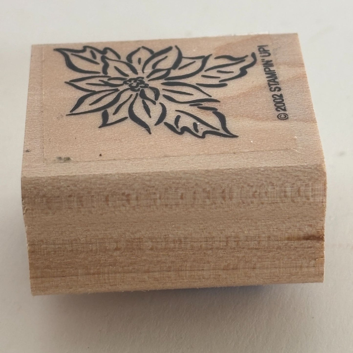 Stampin Up Rubber Stamp Poinsettia Flower Christmas Card Making Holidays Craft