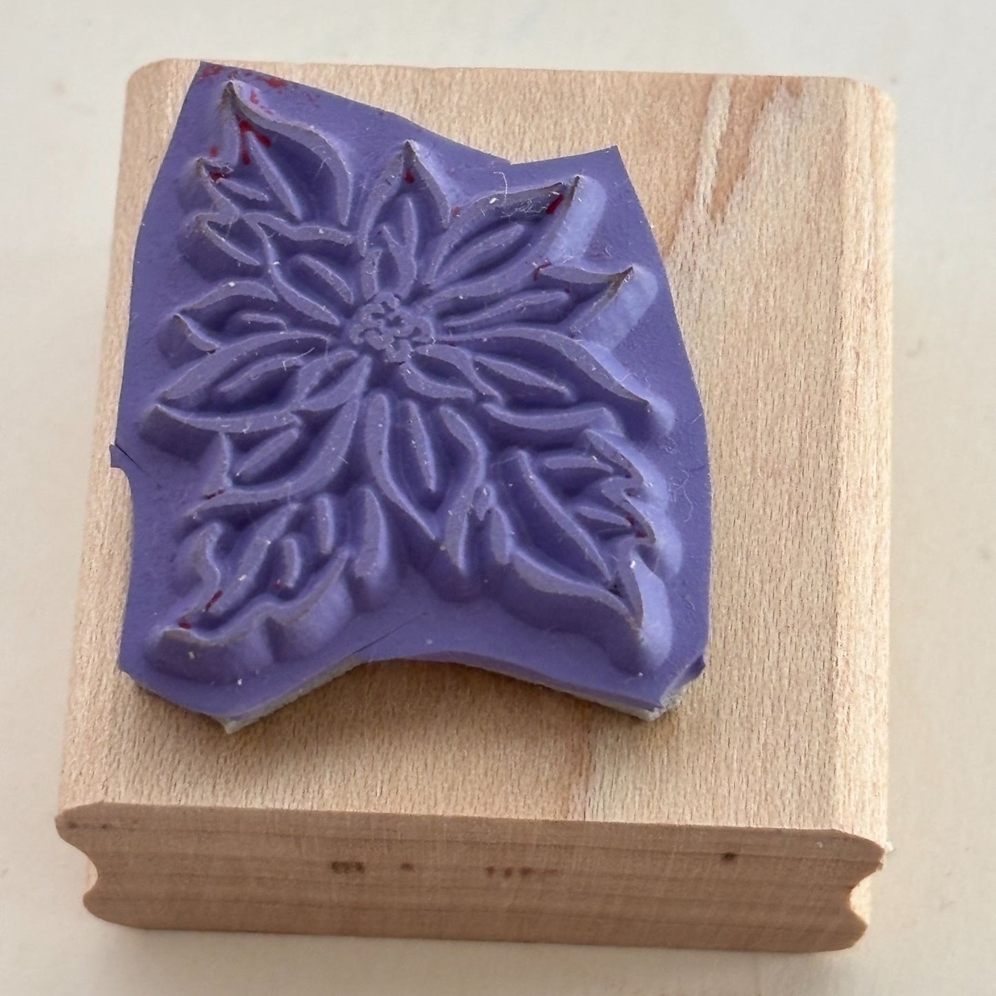 Stampin Up Rubber Stamp Poinsettia Flower Christmas Card Making Holidays Craft
