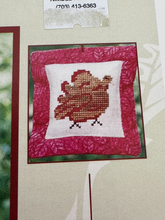 ThreadBear Creations Cross Stitch Pattern A Tree For All Seasons Fall Turkey