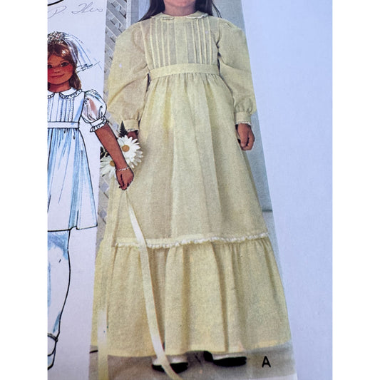 McCalls Sewing Pattern 5792 Flower Girl Dress Laura Ashley Size 4 UC Cottagecore