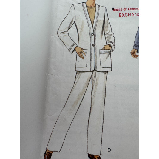Vogue Sewing Pattern 9177 Jacket Skirt Pants Work Suit Outfit Easy 14 16 18 UC