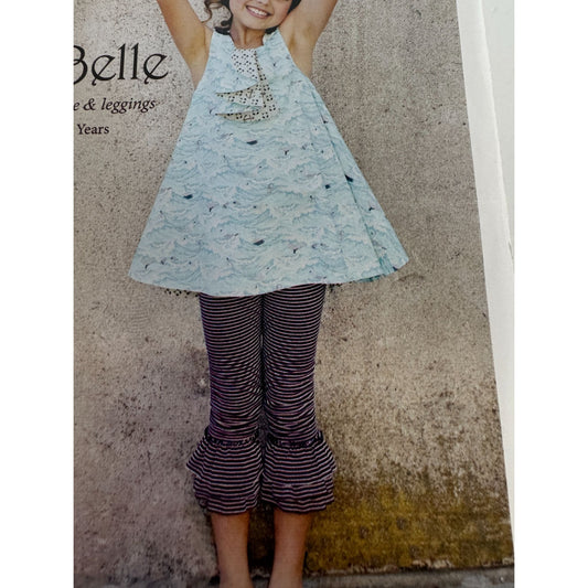 Violette Field Threads Sewing Pattern F744 Lilly Belle Pinafore Leggings 12M-10Y