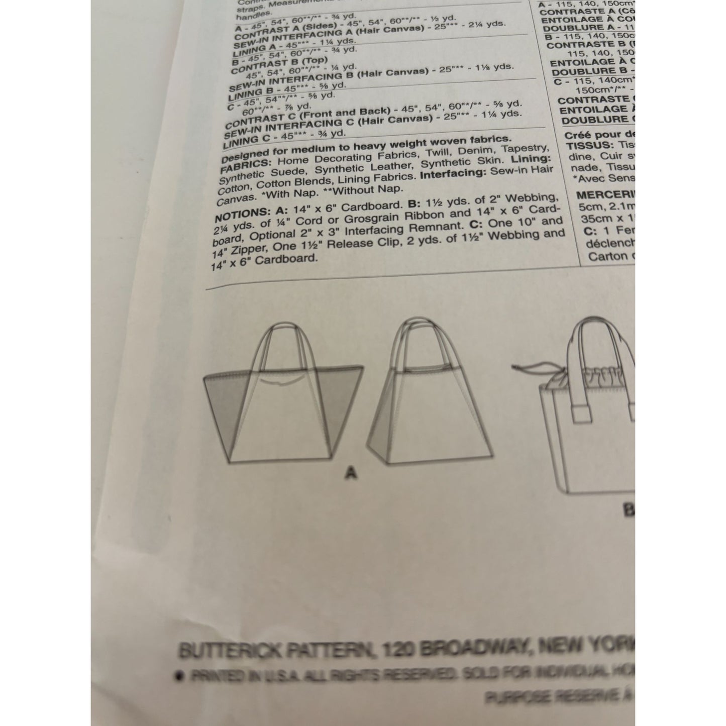 Butterick Sewing Pattern B5866 Car Organizers Trash Bin Seat Back Visor Box UC