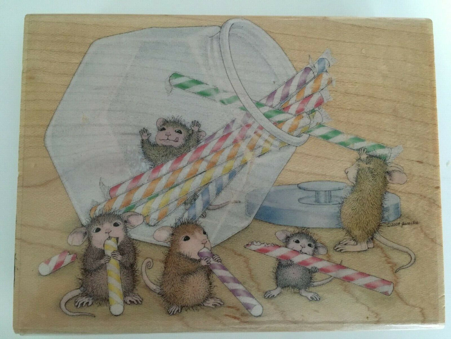 Stampabilities Rubber Stamp Want Candy Now House Mouse Rare Mudpie Muzzy Monica
