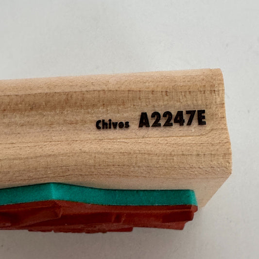 Rubber Stampede Wood Rubber Stamp Chives Herb Plant Bouquet Cooking Onion A2247E