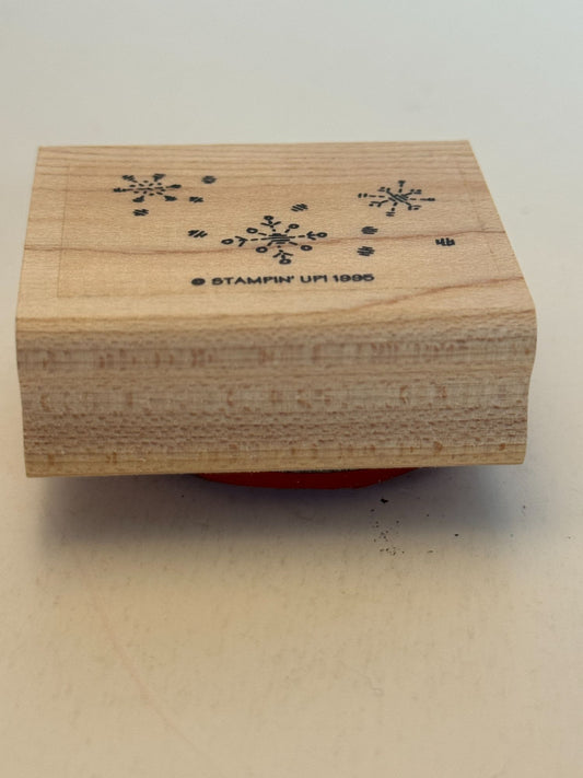 Stampin Up Rubber Stamp Snowflakes Snowing Background Christmas Holidays Winter