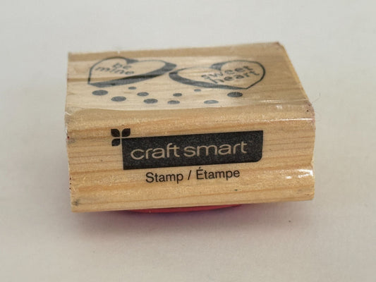 CraftSmart Rubber Stamp Be Mine Sweetheart Candy Hearts Valentines Day Crafts
