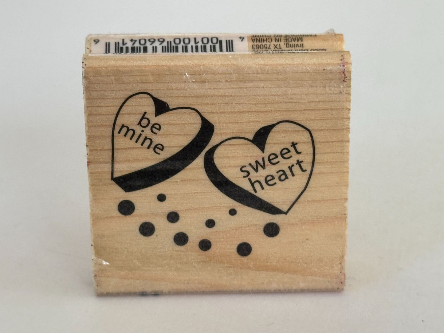 CraftSmart Rubber Stamp Be Mine Sweetheart Candy Hearts Valentines Day Crafts