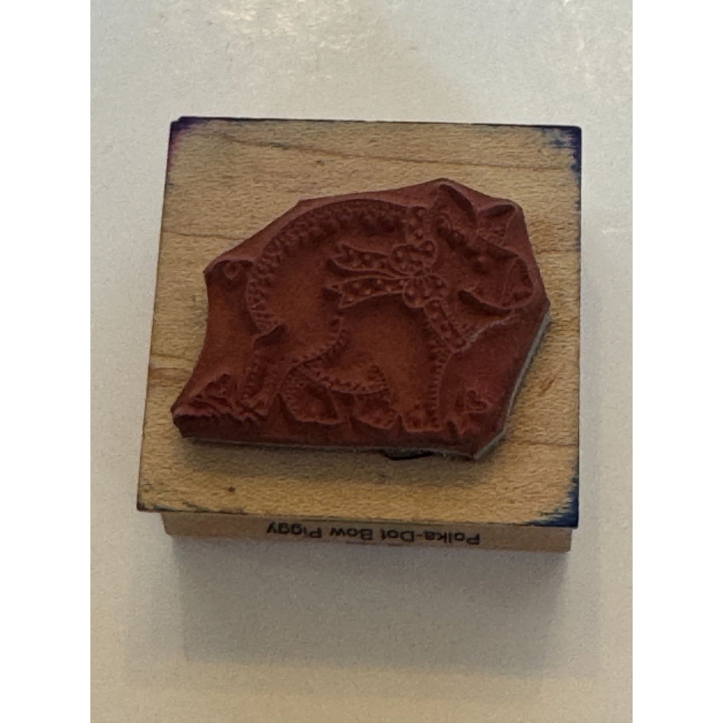 Hero Arts Rubber Stamp Polka Dot Bow Piggy Pig Farm Animal Heart Flowers Funny