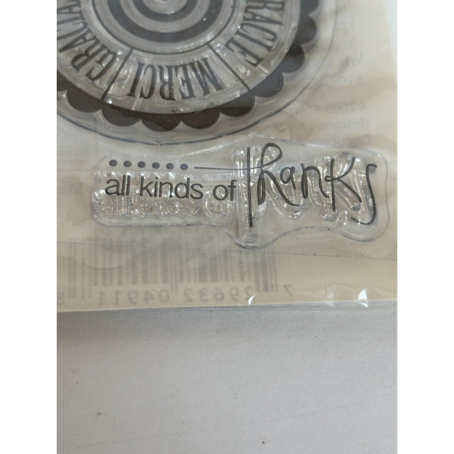 Studio G Clear Stamps Set All Kinds of Thanks Foreign Languages Mercie Gracias