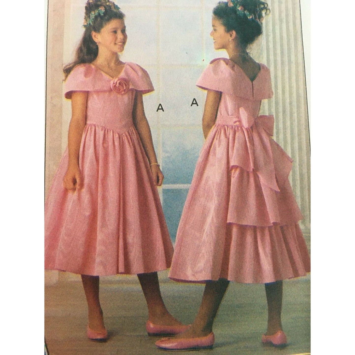 Butterick Sewing Pattern 5930 Girls Dress Easter Spring Party Ruffles 7 8 10 UC