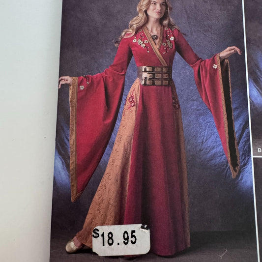 Simplicity Sewing Pattern 1487 Medieval Costume Dress Wide Sleeves Fantasy 14-22 Renaissance Cosplay Uncut