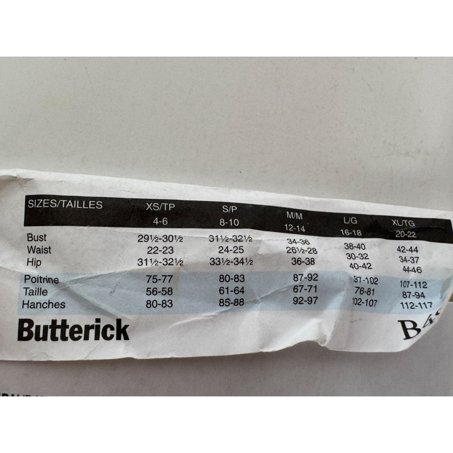 Butterick Sewing Pattern B4989 Tops Camisole Cascade Shawl Fast Easy L-XL Uncut