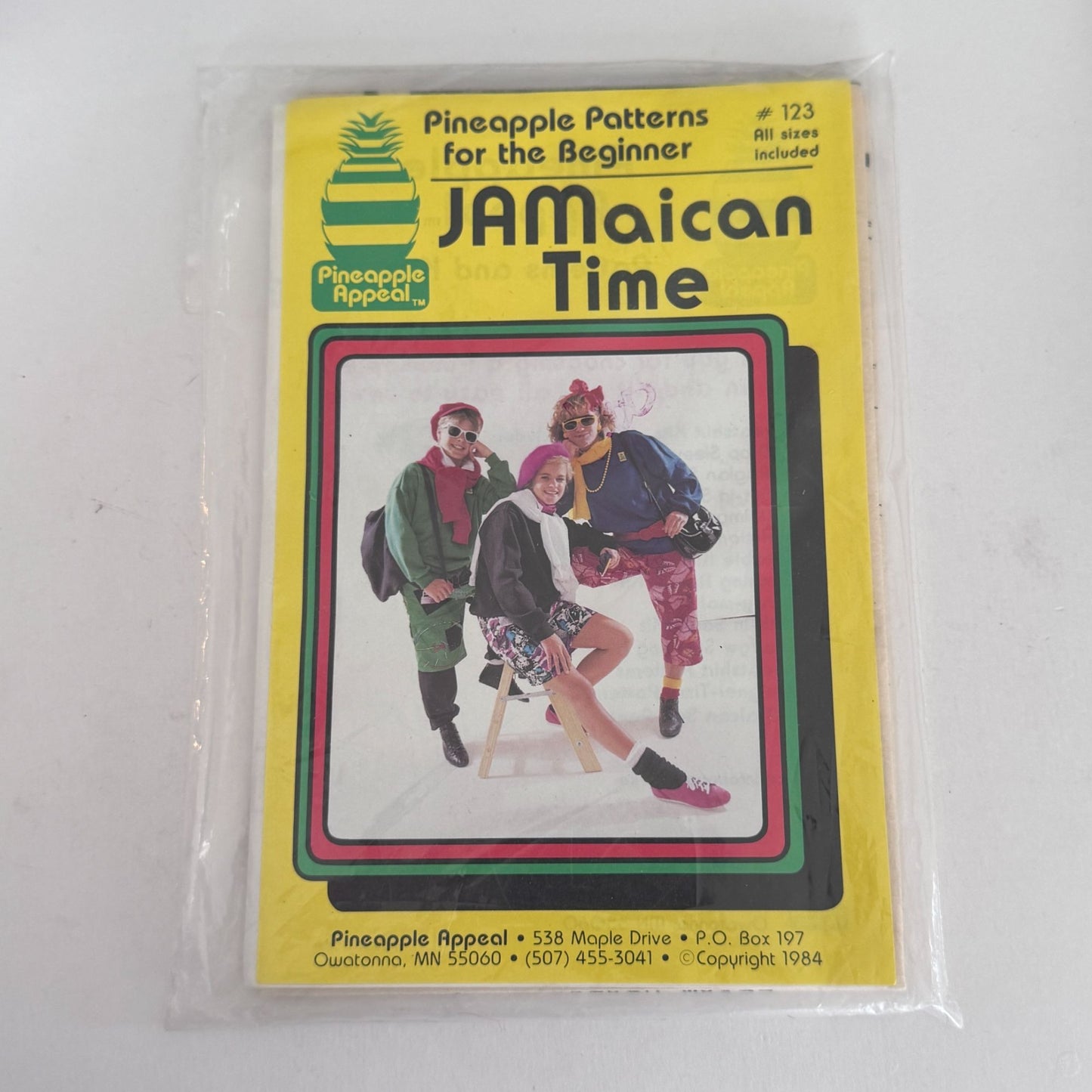 Pineapple Appeal Sewing Pattern 123 Jamaican Time Surf Pants 80s Beach Shorts Uncut Summer