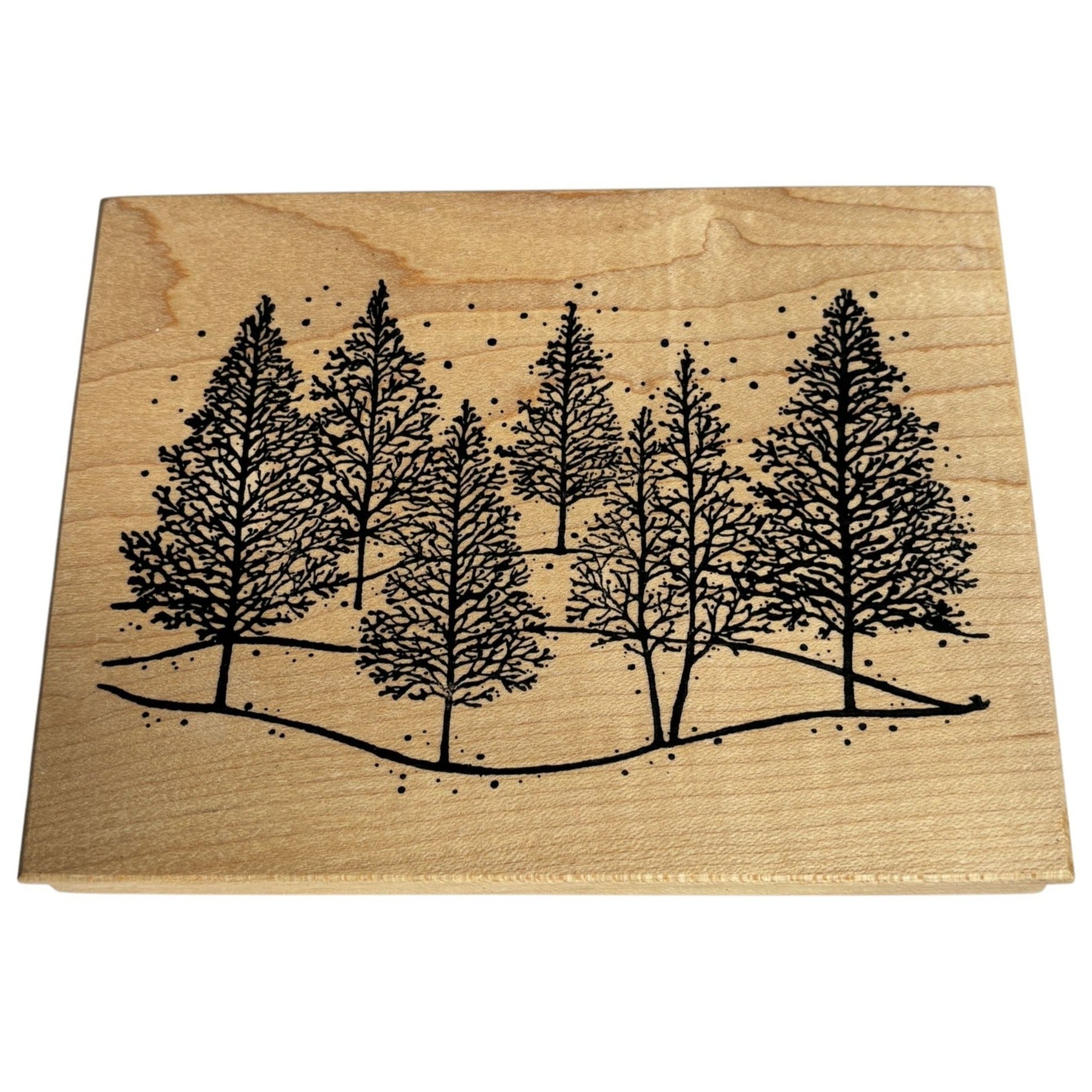 pine tree rubber stamp Northwoods Rubber Stamp Pine Tree Landscape Maker Nature Outdoors Chri – Two Hectic Eclectics