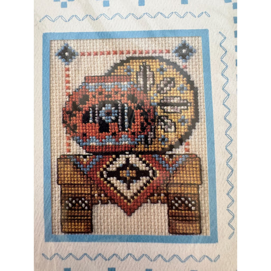 Design Works Crafts Cross Stitch Kit Southwestern Pottery Indian Greeting Card
