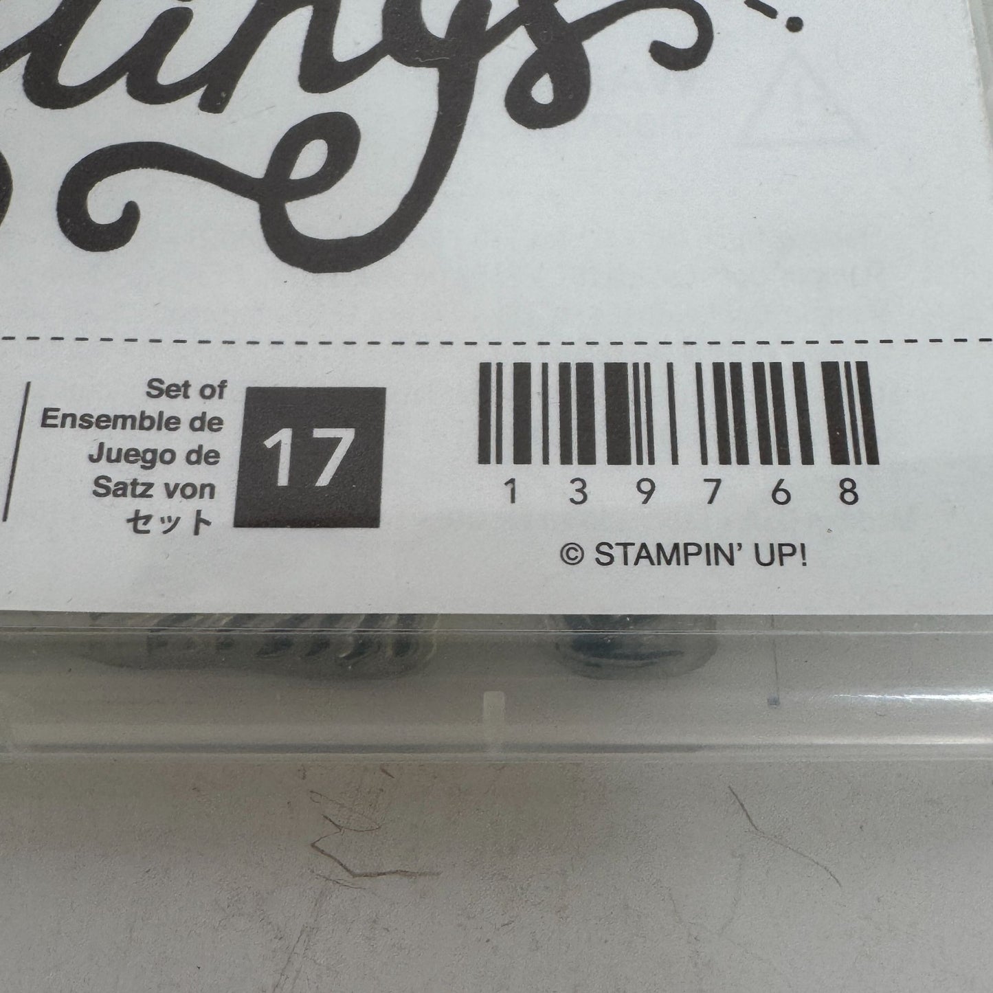 Stampin Up Acrylic Stamp Berry Merry Set Holiday Seasons Greetings Christmas