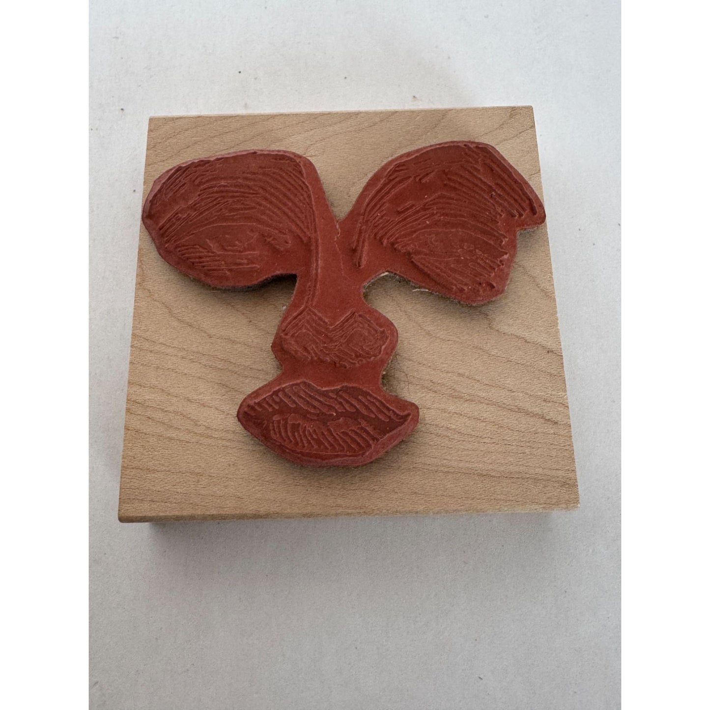 Stampland Rubber Stamp Face Design Wood Mounted Drawing Eyes Lips Nose Artistic