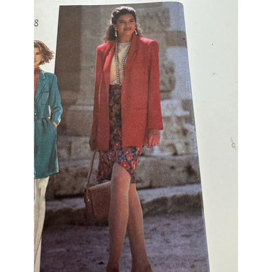 Simplicity Sewing Pattern 4438 Blazer Jacket Pants Sarong Work Size 18-22 Uncut